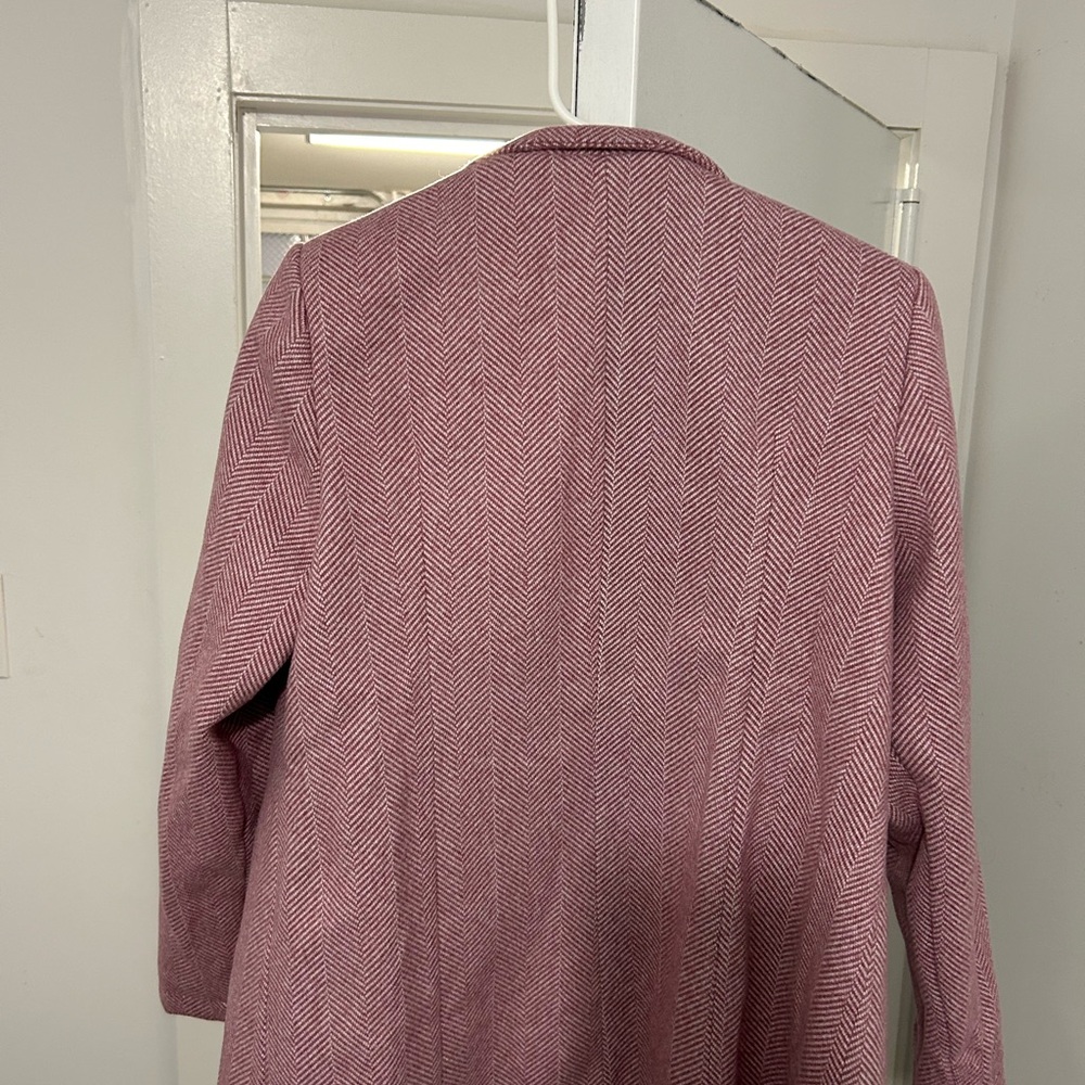 Women's Pink Herringbone Coat